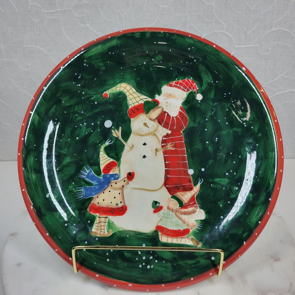 Noble Excellence Santa Mates Dinner Plate 11" Christmas Holiday Retired New